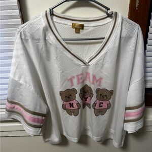 White Mesh Team NYC Jersey with Bears